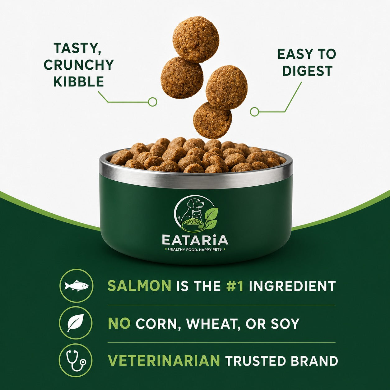 EATARIA Digestive Support+ Adult Large Breed Dog Food Salmon & Oat Meal Formula