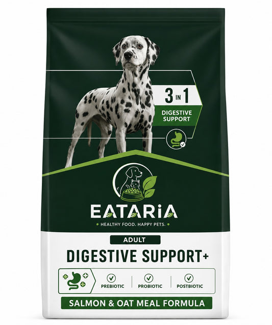 Eataria Adult Digestive Support+ Dry Dog Food – Salmon & Oat Meal Formula