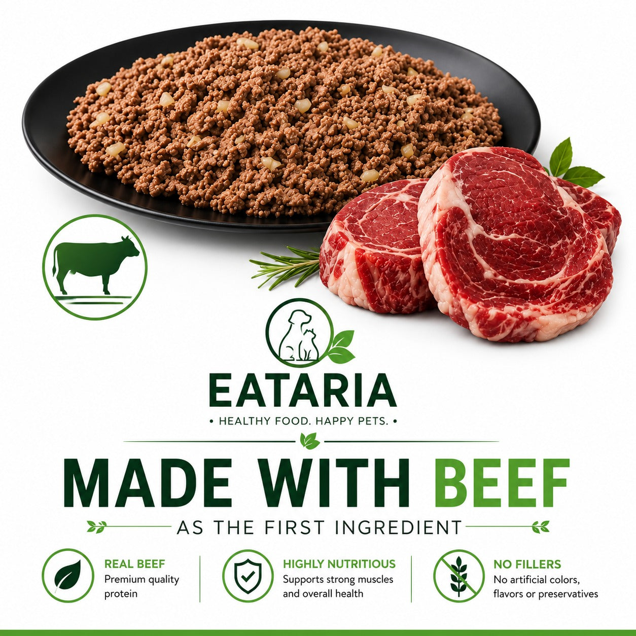Eataria Classic Beef & Rice Entrée Wet Dog Food  Complete Essentials Adult Formula
