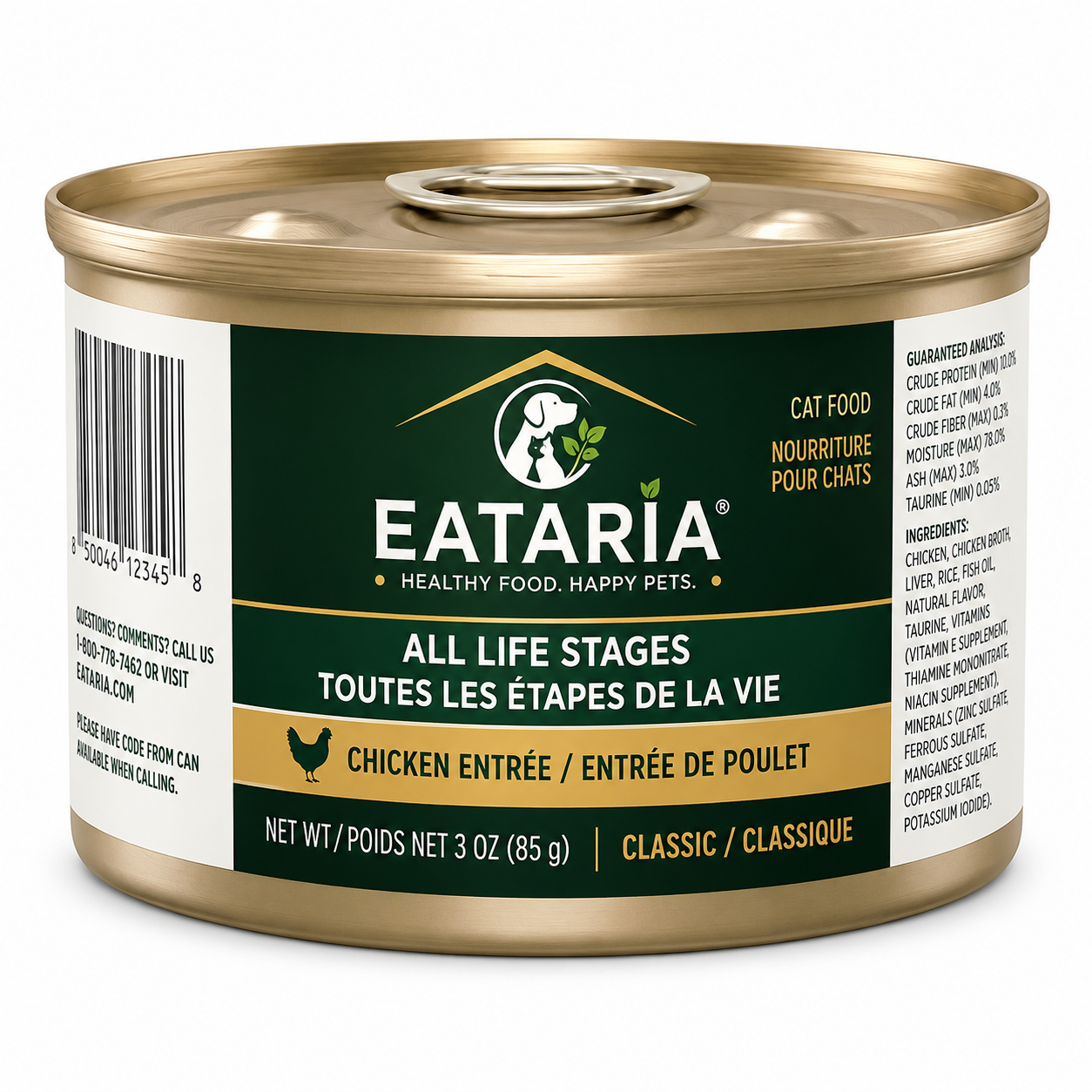 Eataria Classic Chicken Entrée Wet Cat Food All Life Stages