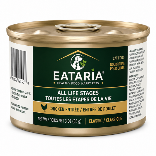 Eataria Classic Chicken Entrée Wet Cat Food All Life Stages