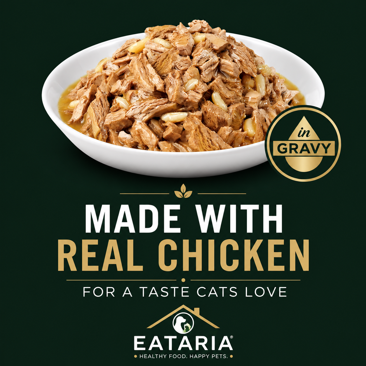 Eataria Weight Management Wet Cat Food – Chicken & Rice Entrée in Gravy
