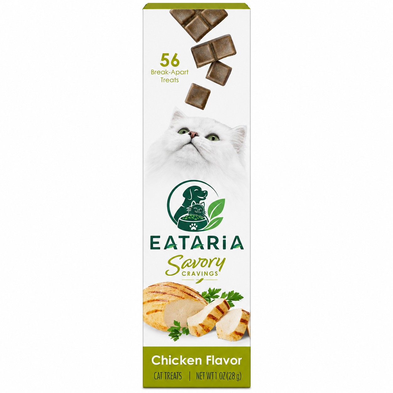 Eataria Savory Cravings Chicken Flavor Cat Treats 56 Break-Apart Treats