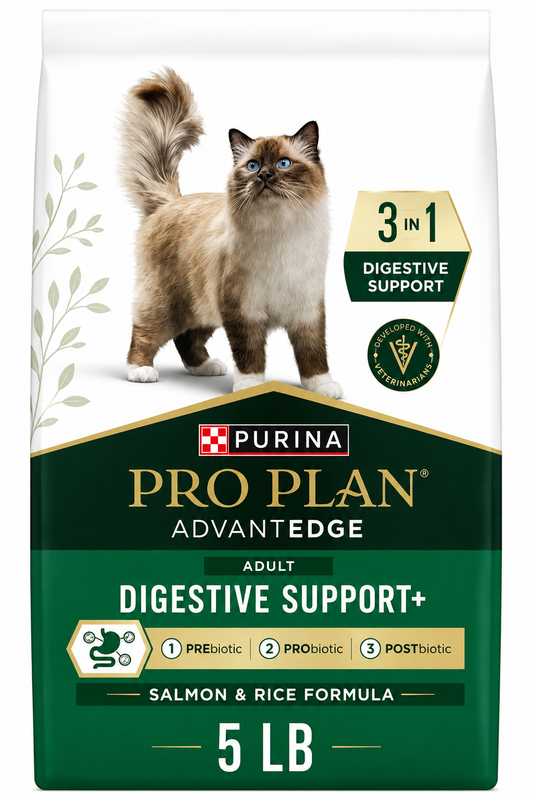 Eataria Adult Digestive Support+ Dry Cat Food – Salmon & Rice Formula